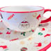 Christmas Ceramic Tea Set With Santa & Reindeer Design - Cup Saucer & Teapot