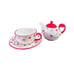 Christmas Ceramic Tea Set With Santa & Reindeer Design - Cup Saucer & Teapot