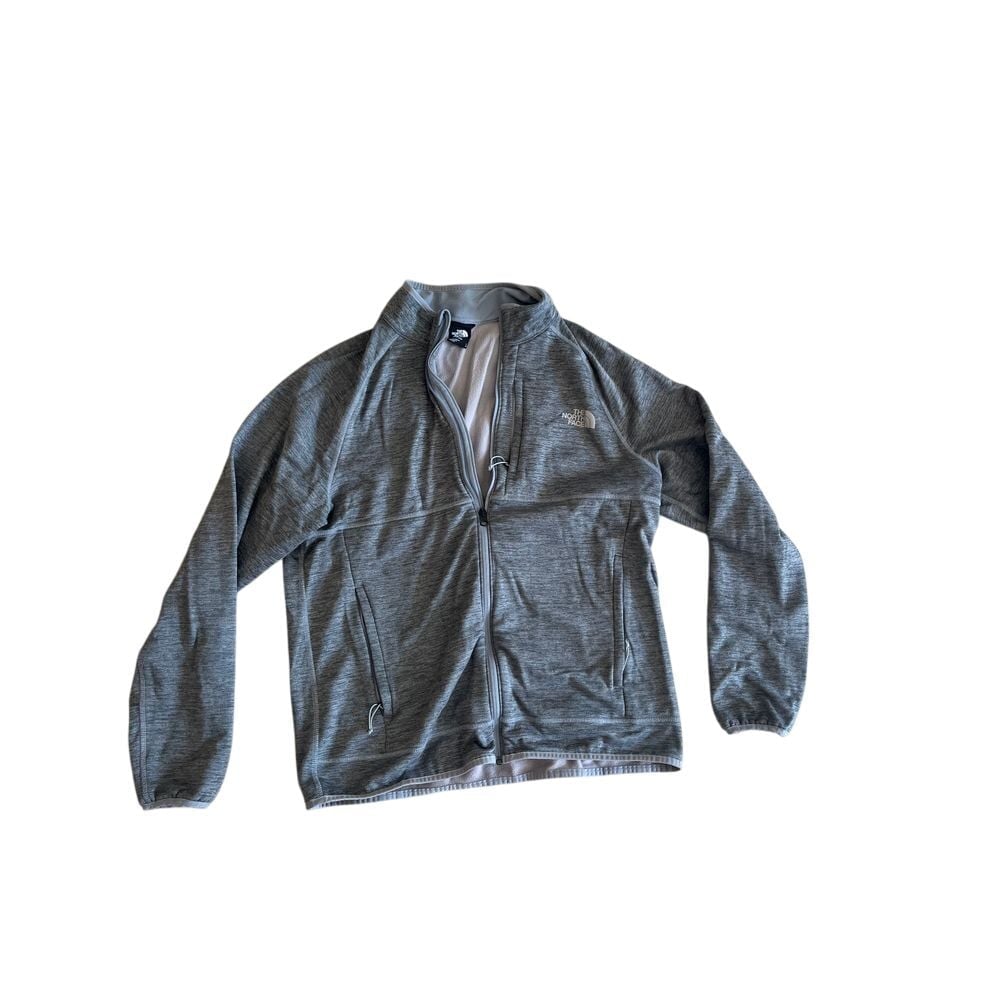 Men's the north face large gray zip up jacket