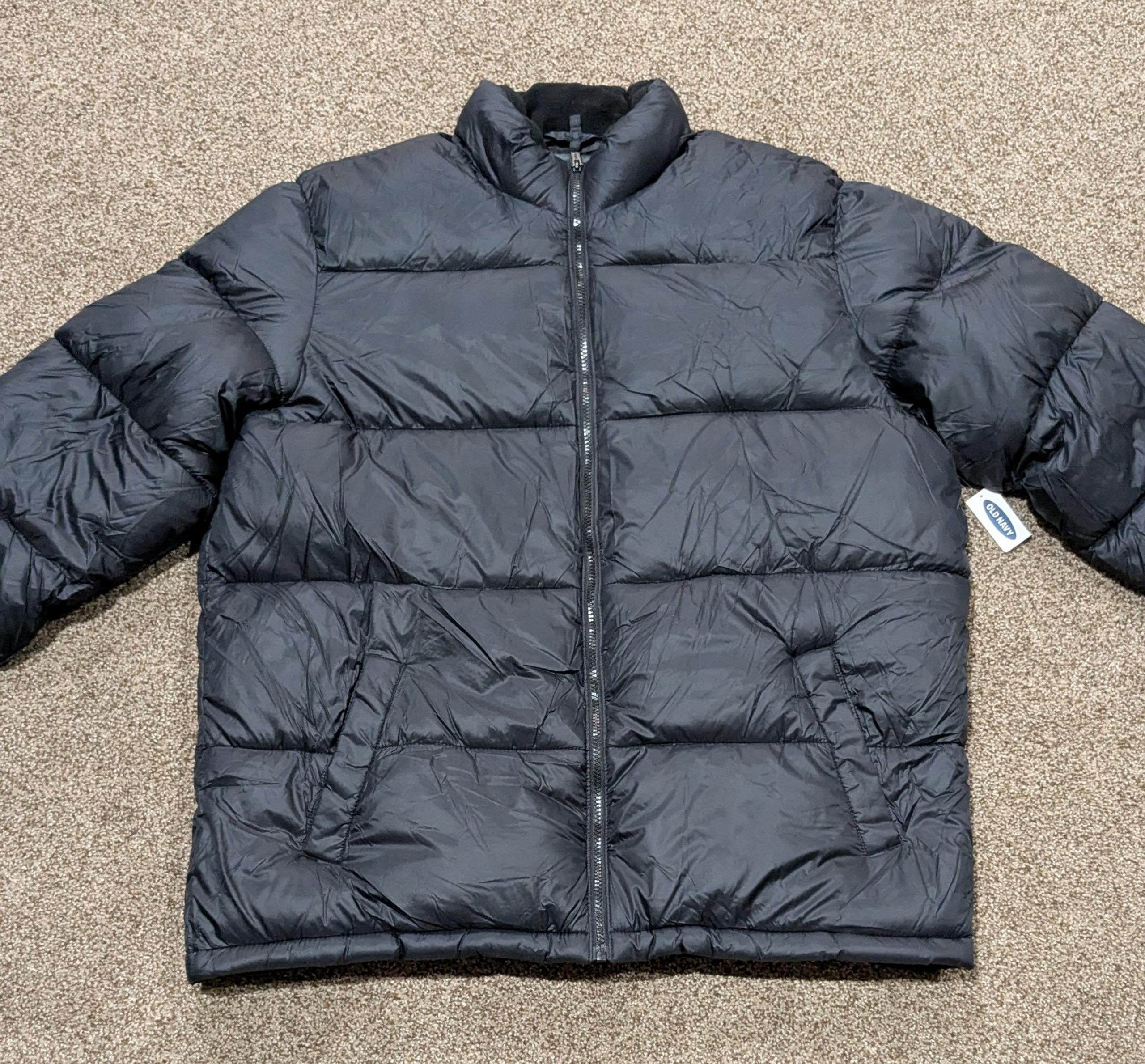 Old Navy Men's XXL Tall Black Puffer Jacket