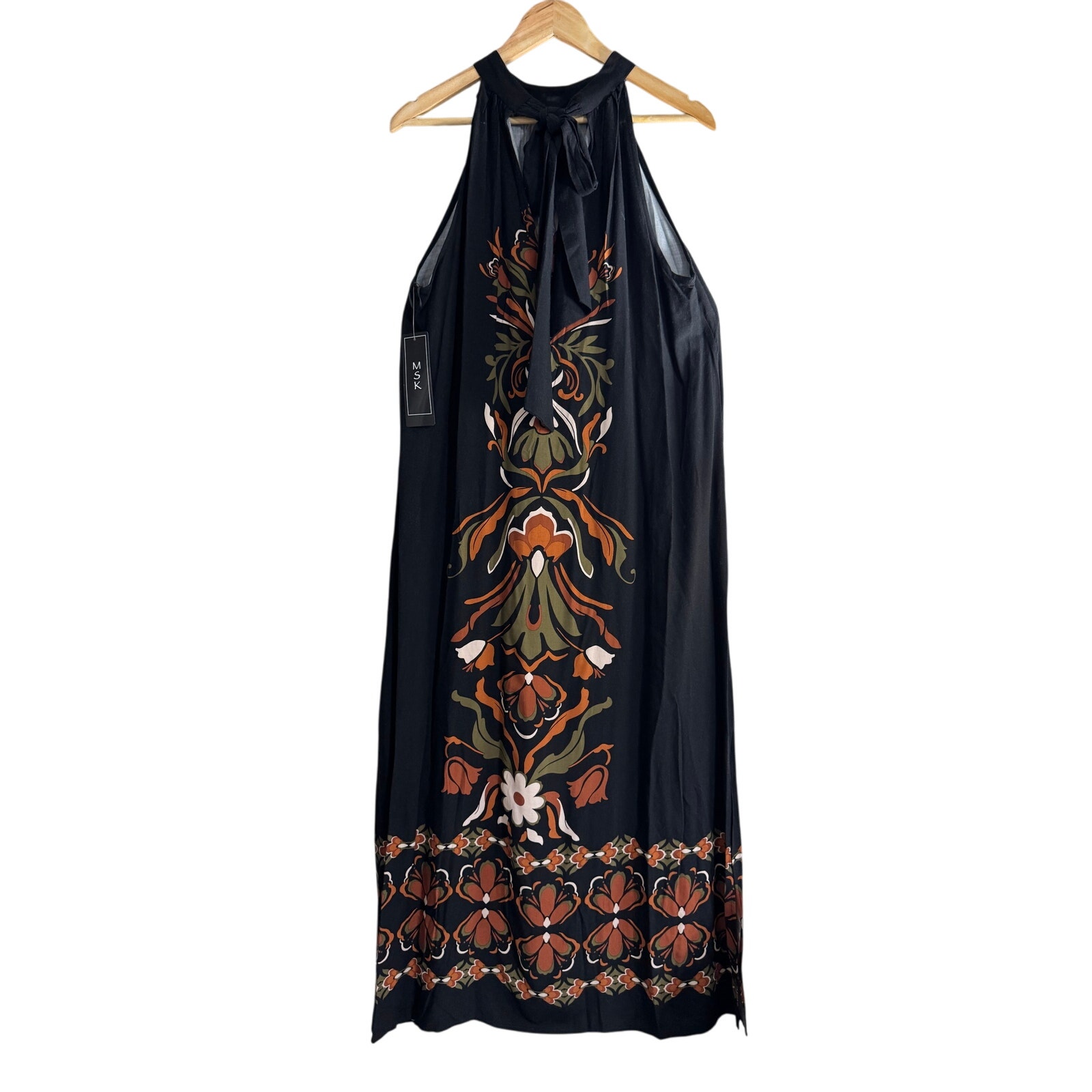 MSK High Neck Maxi Earthtone Sundress Size XL