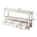 NEW Console Table for Entryway Hallway with 3 Storage Drawers and 3 Bottom Shelf