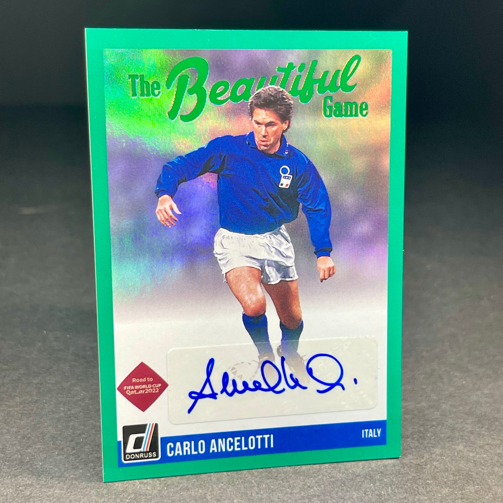 Carlo Ancelotti AU • Green • 2021-22 Donruss “The Beautiful Game” Auto