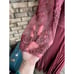 AZAZIE TUTU A-Line Boatneck Lace Chiffon Tea-Length Dress Desert Rose