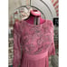AZAZIE TUTU A-Line Boatneck Lace Chiffon Tea-Length Dress Desert Rose