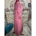 AZAZIE TUTU A-Line Boatneck Lace Chiffon Tea-Length Dress Desert Rose