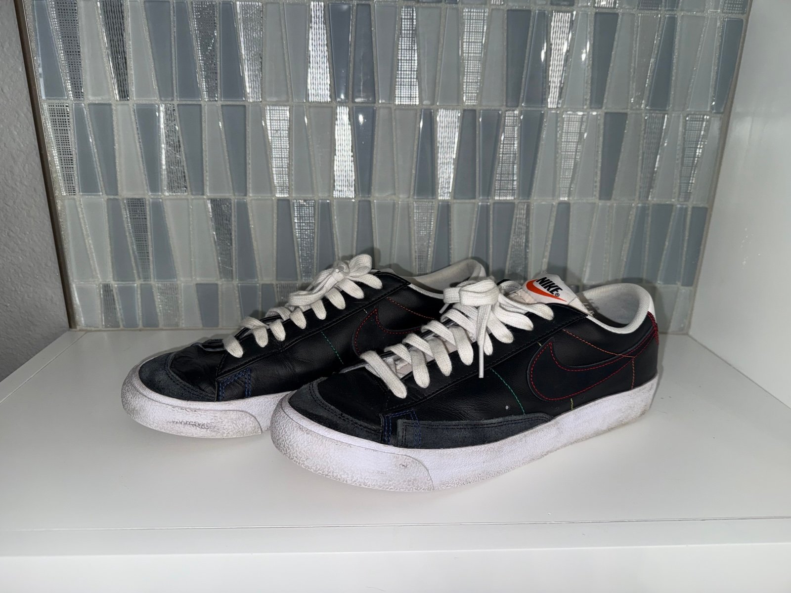 Nike Blazer Low '77 Sneakers Shoes Black Multicolor