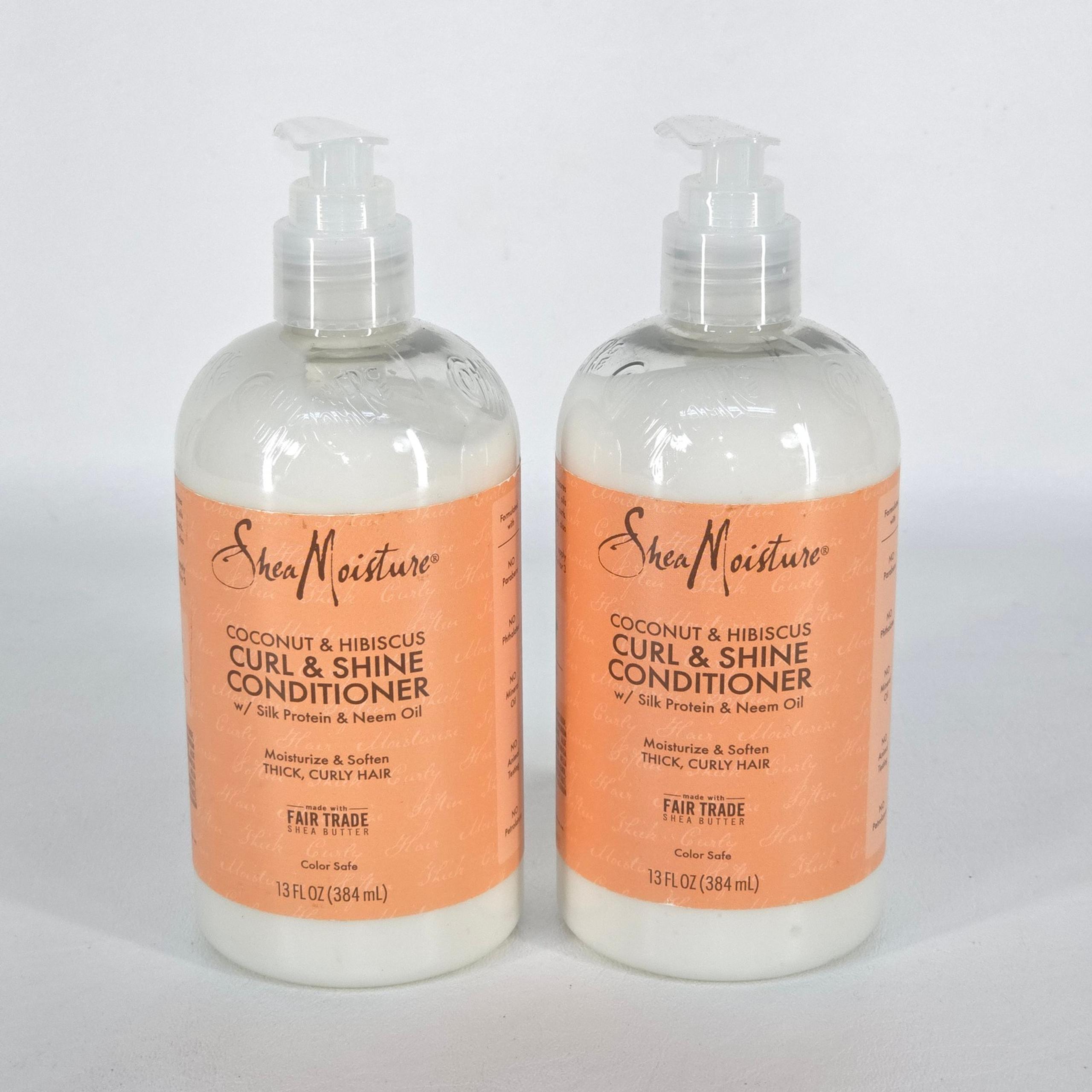 2 SheaMoisture Curl & Shine Conditioner 13 fl oz Coconut Hibiscus New 2 Pack USA