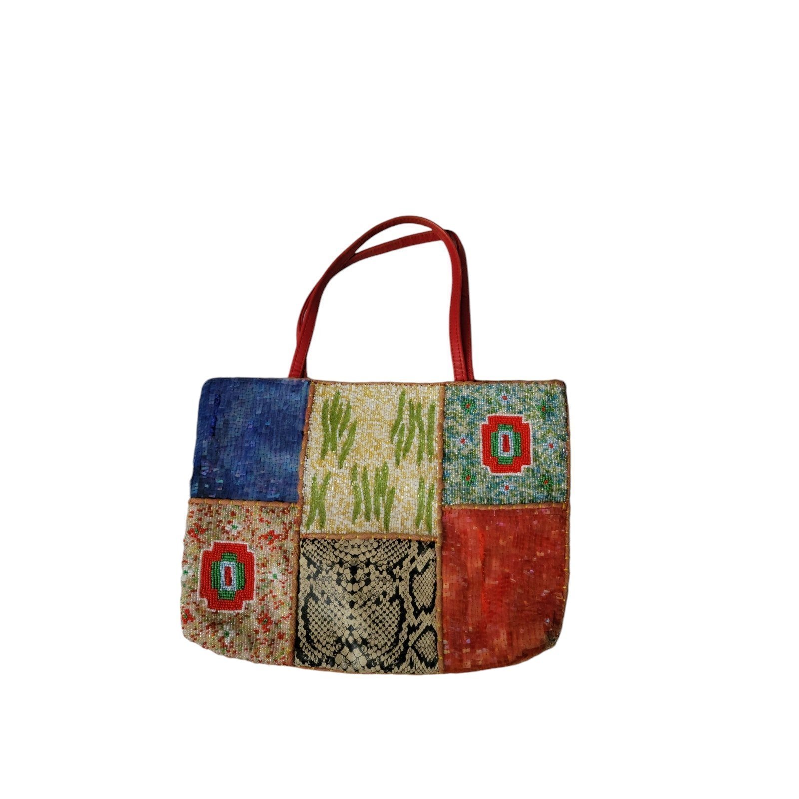 VINTAGE CHRISTIANA Beaded Sequined tote Boutique Artisan made