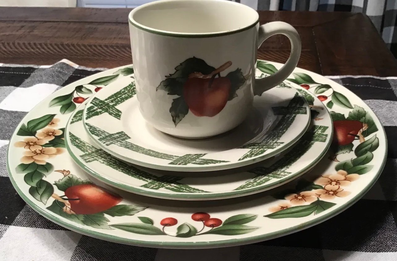 Cades Cove Dishes Apples & Blossoms
