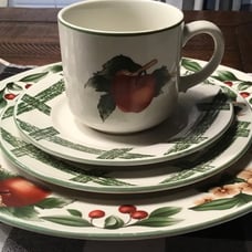 Cades Cove Dishes Apples & Blossoms