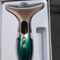 LED Face and neck microcurrent massager. Wrinkle therapy