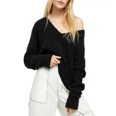 Free People Finders Keepers Textured Sweater
