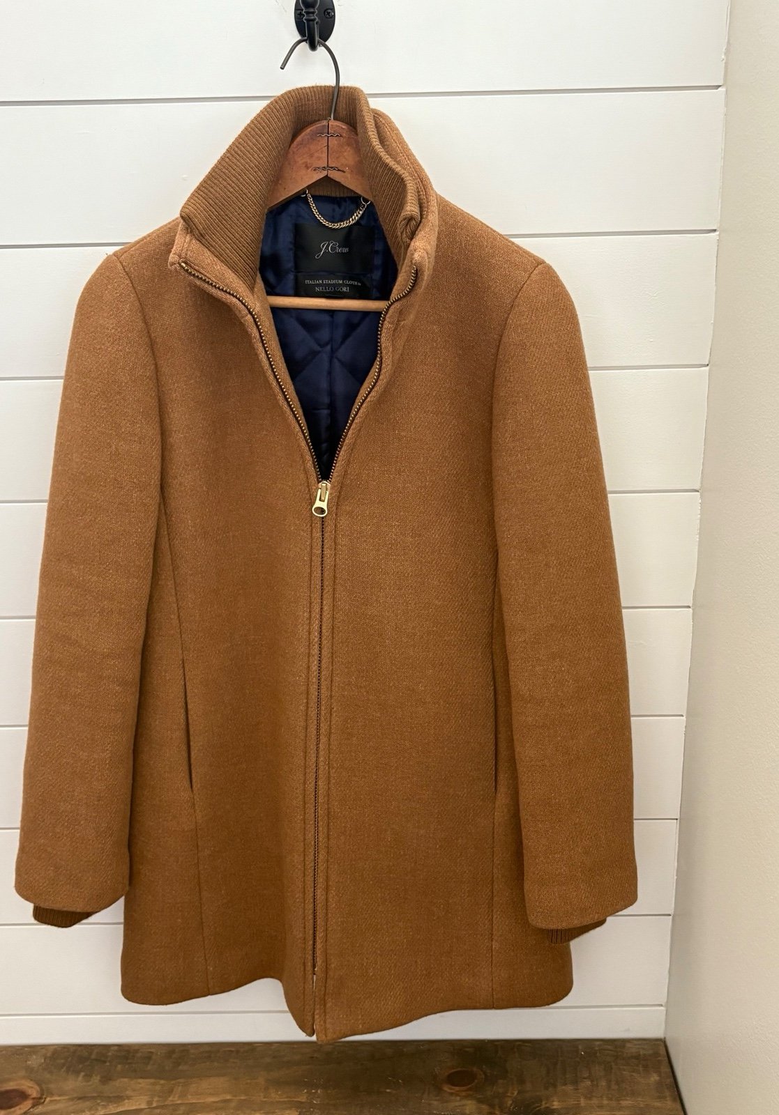 J. Crew Italian Stadium Cloth Nello Gori Wool Blend Coat Jacket Womens