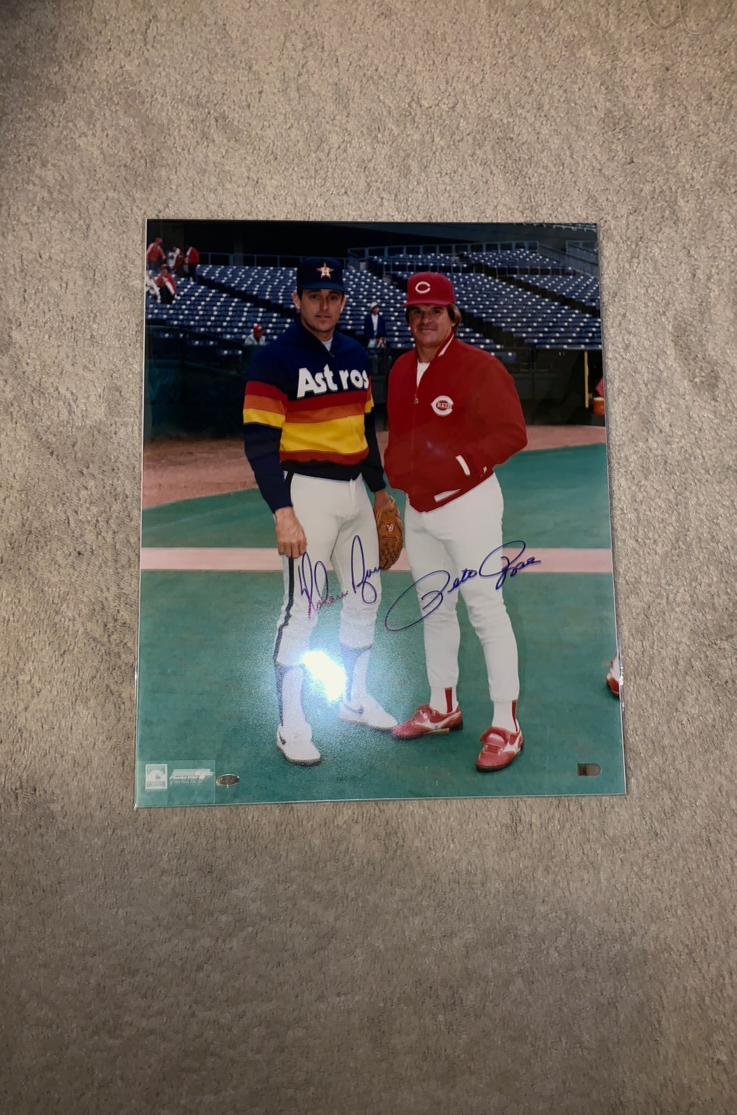 Nolan Ryan Pete Rose Autograph 16x20