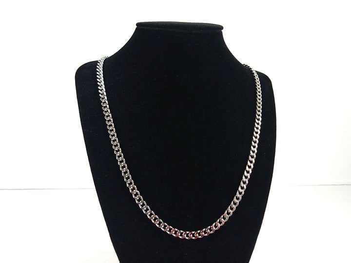24 Womens Cuban Chain Necklace Miami Style Ladies Chains Link 18K White Gold 18
