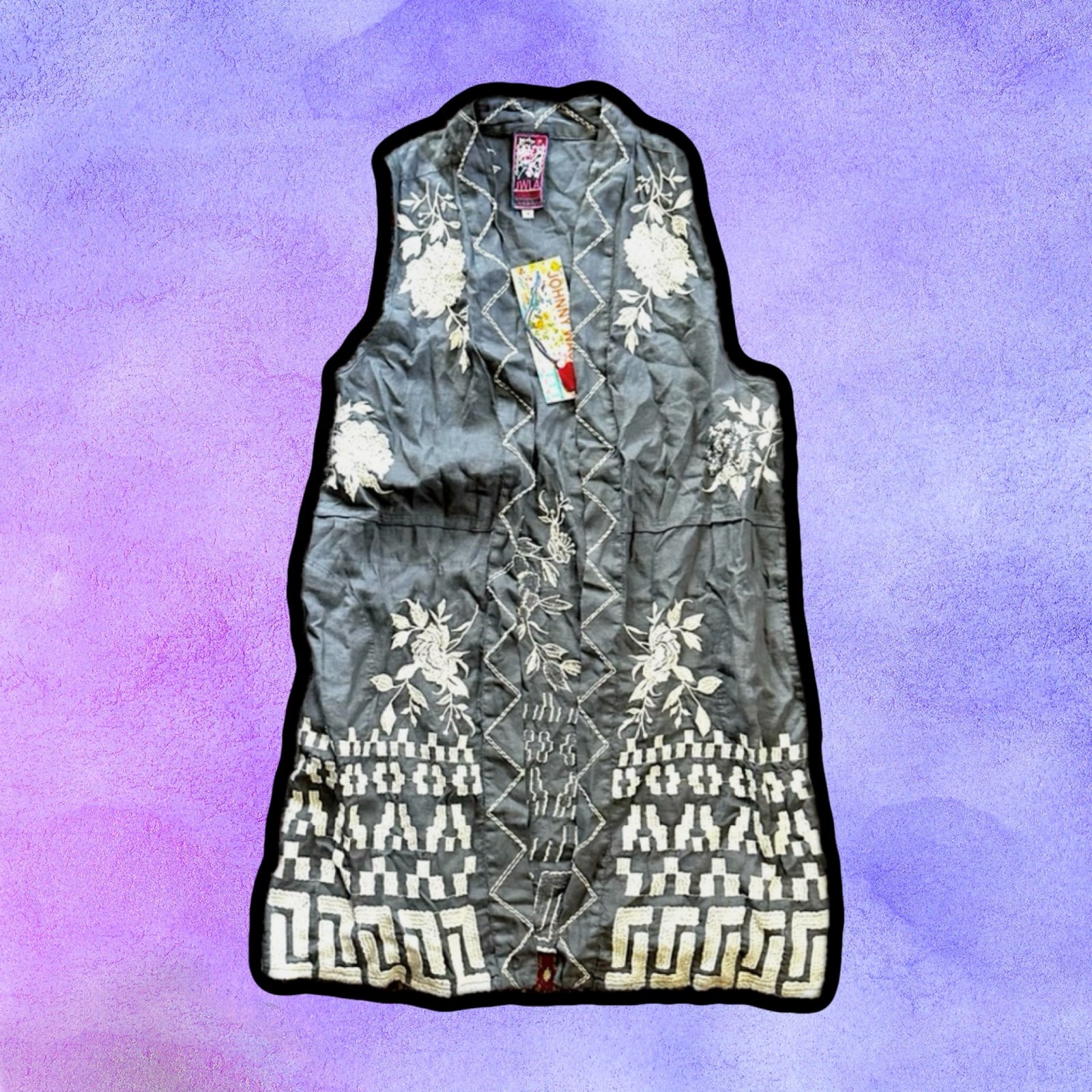 Amazing embroidered JW maxi vest