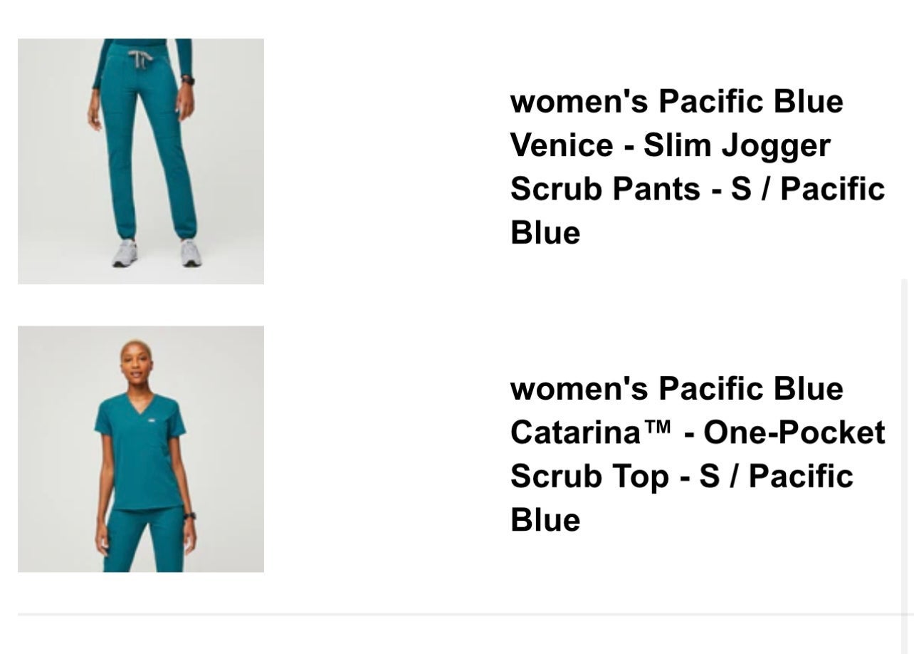 figs scrubs set small
