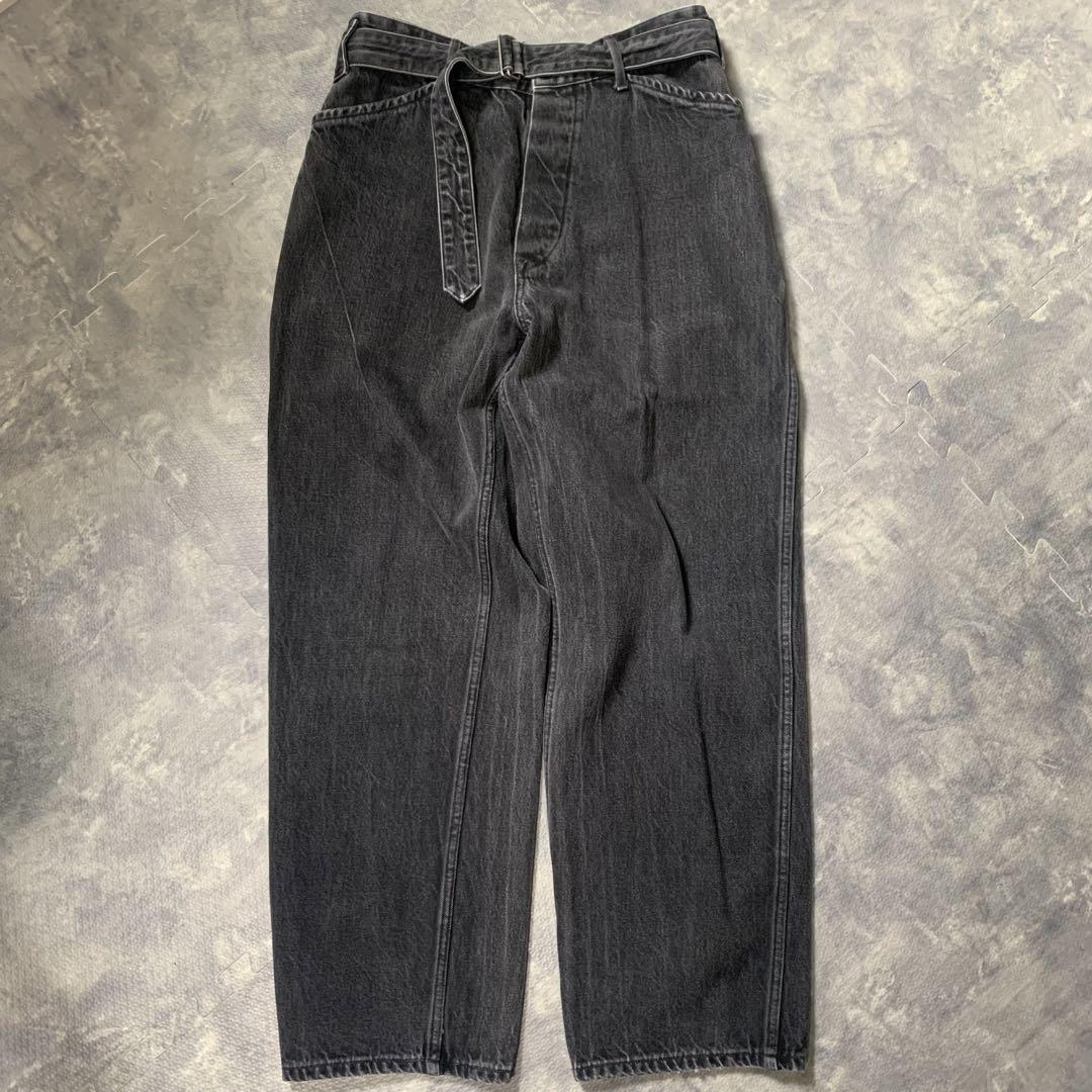 Comoli Belted Denim Black 1