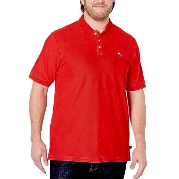 TOMMY BAHAMA Men’s Red Emfielder 2.0 IslandZone® Performance Polo size XL