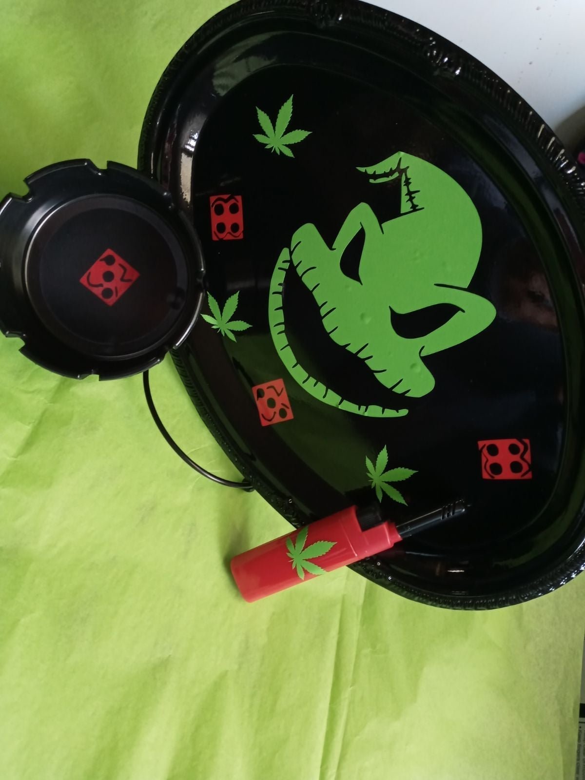 Nightmare Before Christmas Oogie Boogie Beauty tray ashtray lighter set