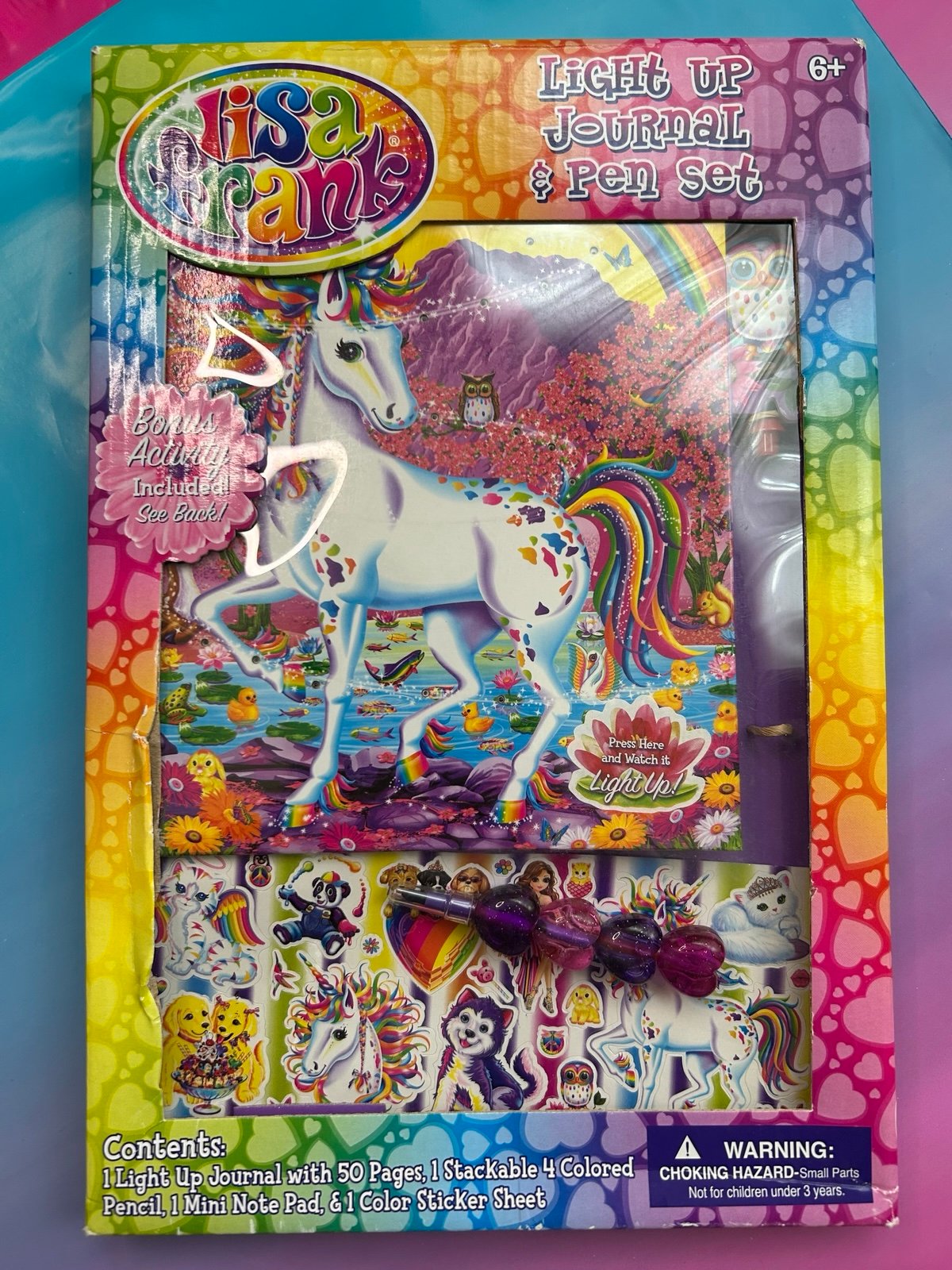 Lisa Frank Rainbow Mischief Light Up Journal