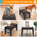 4 Height Adjustable Raised Dog Bowl Stand with 2 Thick 50oz Stainless Steel