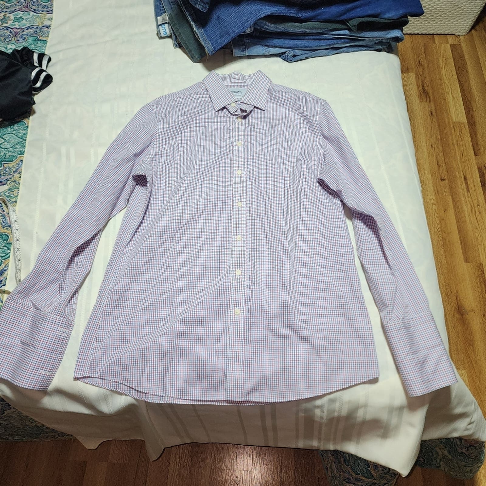 CHARLES TYRWHITT EUC MENS SZ 16.5 LONG SLEEVE BUTTON DOWN CASUAL DRESS SHIRT