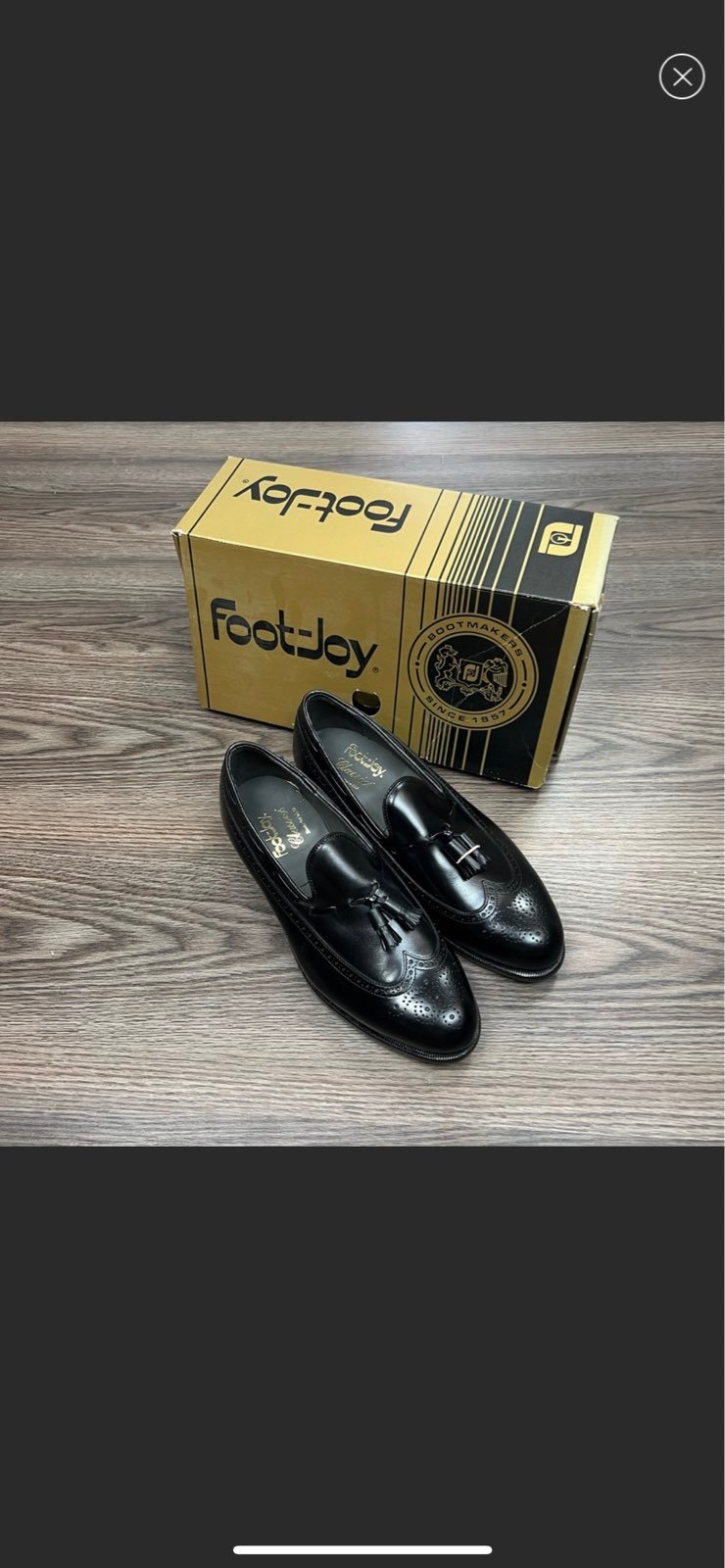 NEW FootJoy Classics Black Wingtip Tassel Loafers 9 D