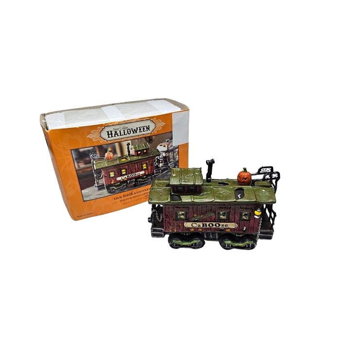 Department 56 Haunted Rails Caboose Halloween 4020957 Tenth Anniversary