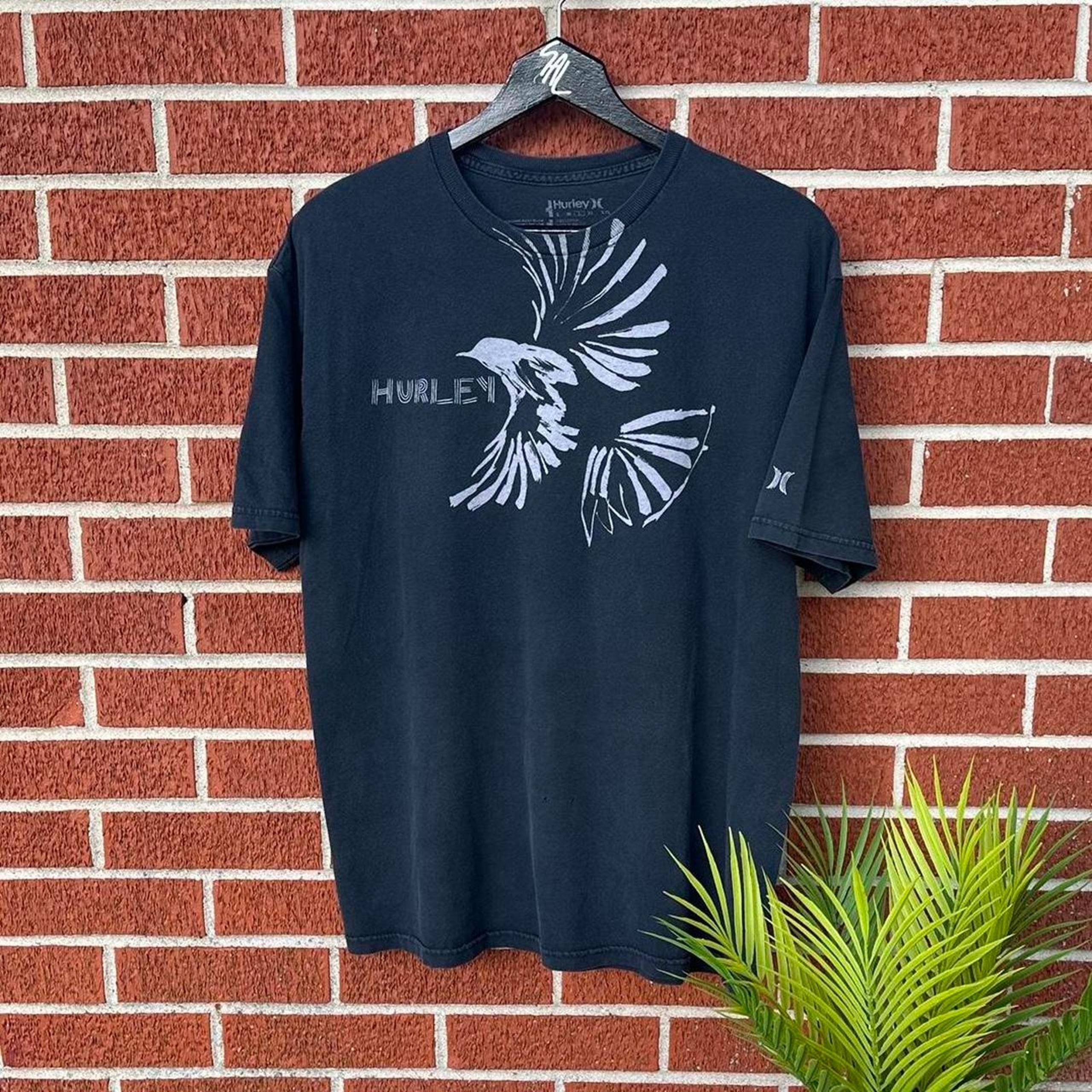y2k 2000s hurley imagine create skate tee wiith bird graphic