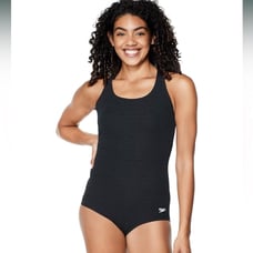 Speedo Women's Swimsuit One Piece Pebble Texture Crossback Moderate Cut-size:14