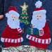 Vintage Y2K Tiara International Jolly Santa Cardigan Sweater Christmas Winter XL