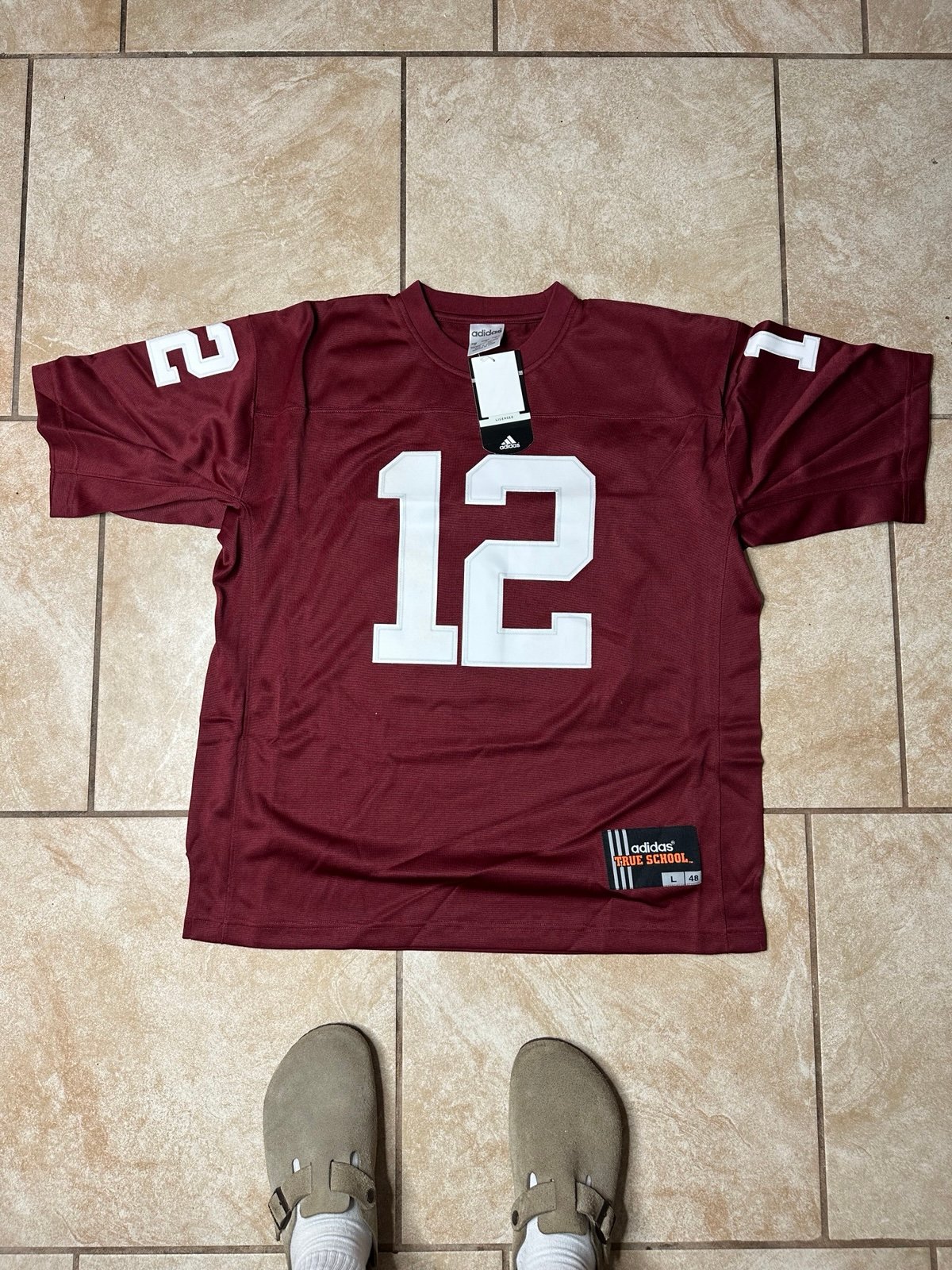 Adidas True School Alabama Crimson Tide Football 12 Jersey Joe Namath Sz 48 NWT
