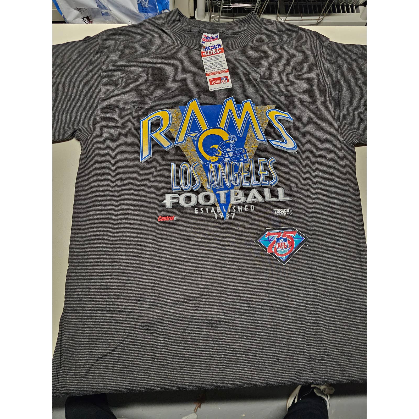 1994 Vintage Rams Trench Ultra Tshirt Size XL