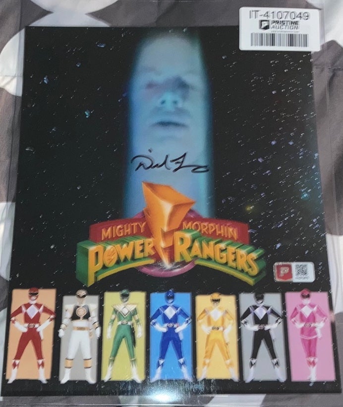 Mighty Morphing Power rangers autographed by David felding -Zordon w/COA