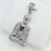 925 Sterling Silver Cubic Zirconia Pendant, UU1P6A6048
