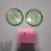 Federal Glass Co. Uranium Glass Coasters - set of 2