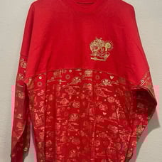 WDW Chinese 2020 spirit Jersey Mickey Mouse red gold Large longsleeve