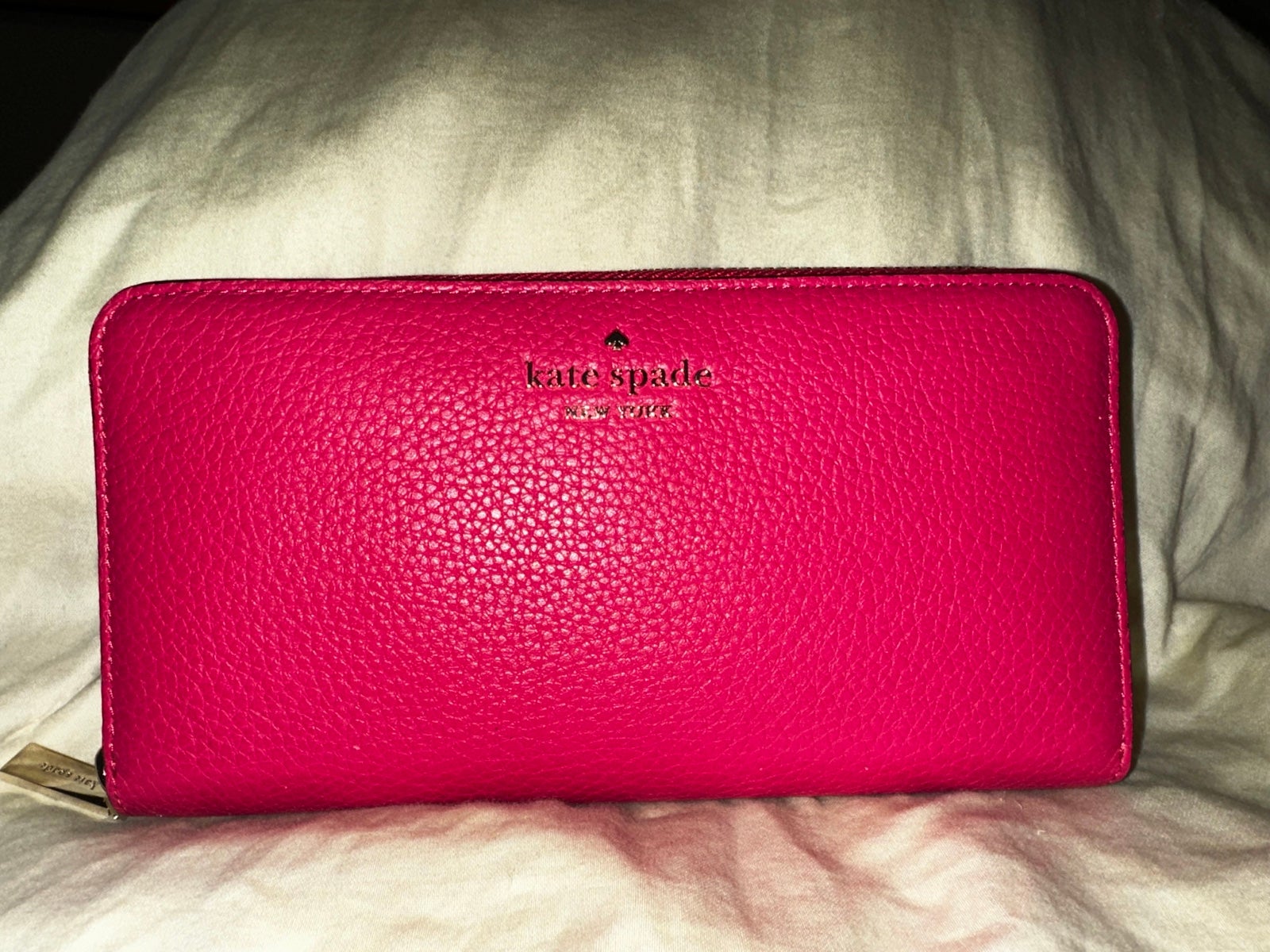Kate Spade Wallet Pink Magenta Leather NWT