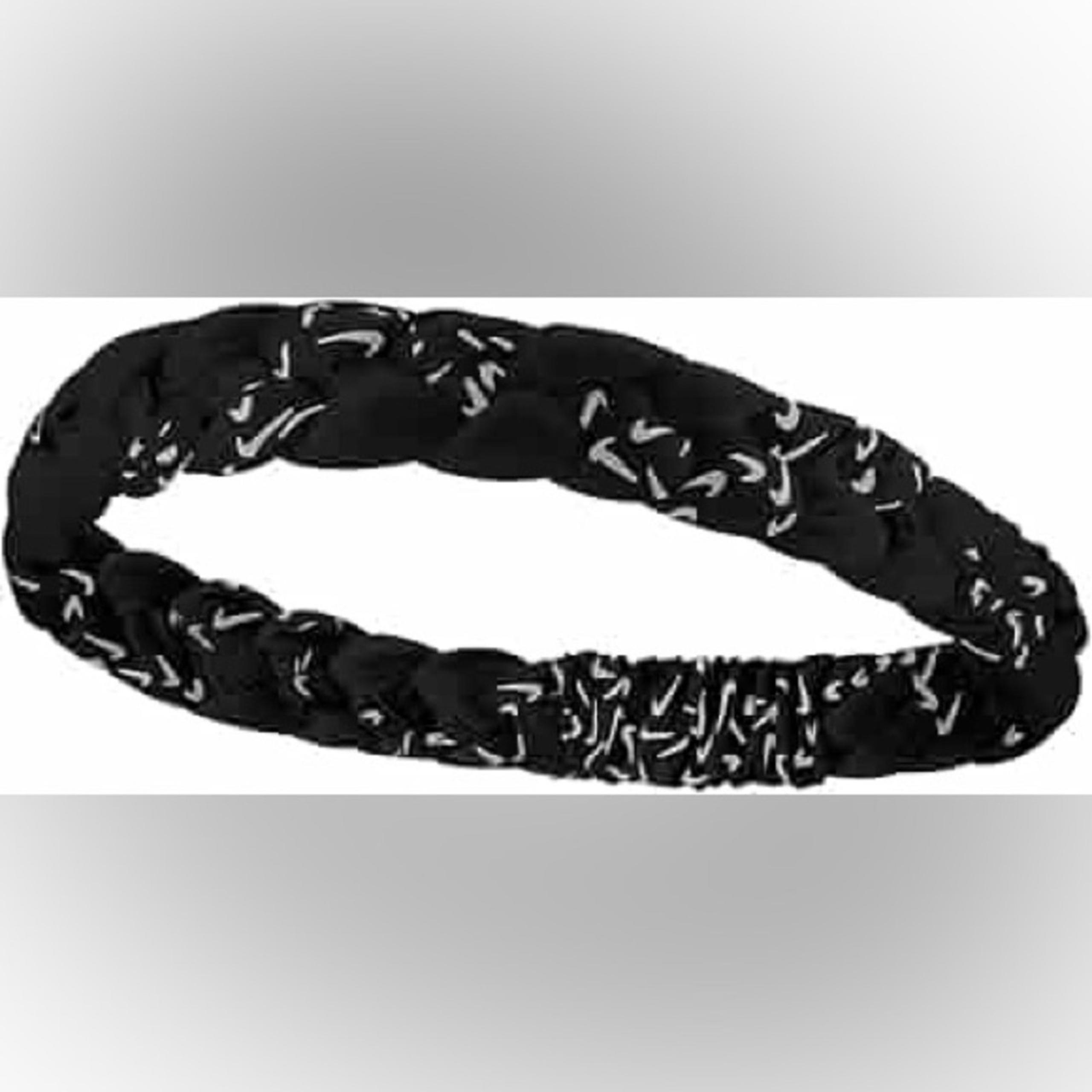 Nike Braided Headband Braided Black/White Womens One Size NWT