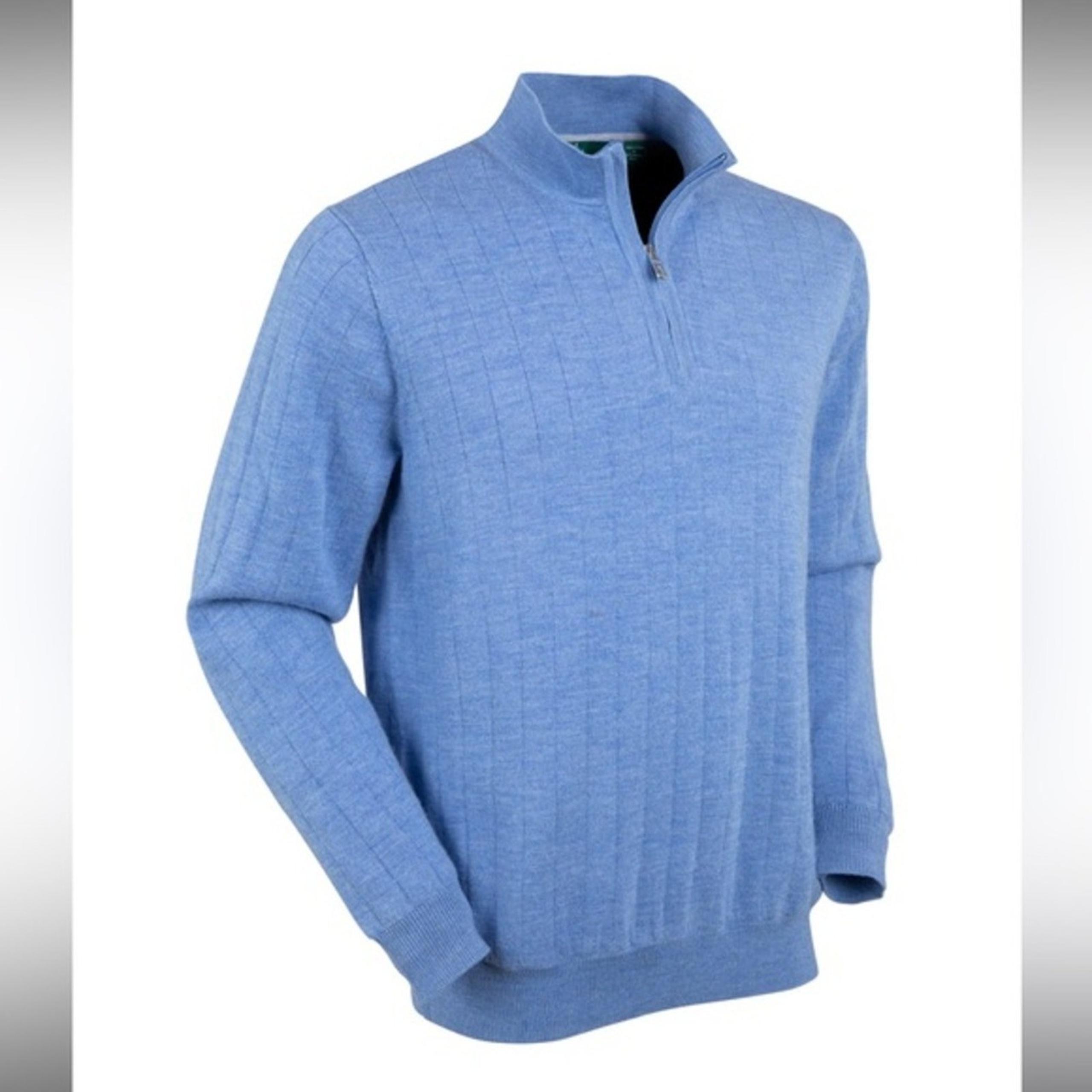 Bobby‎ Jones Signature Merino Lined Quarter-Zip Mock Neck Wind Sweater | medium