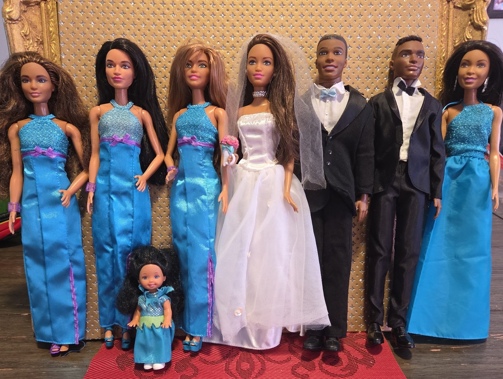 Beautiful Barbie Collection I Married My Best Friend 8 formal dressed Dolls