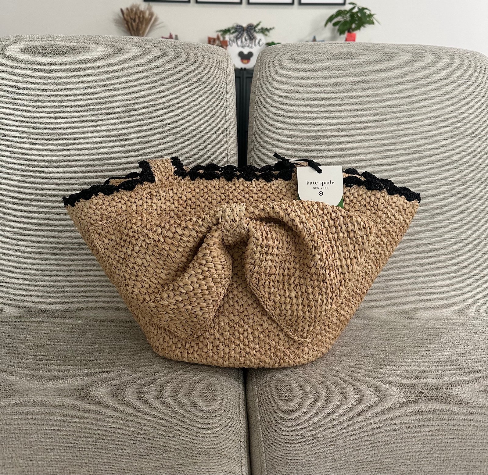Kate Spade New York x Target Raffia Bow Tote Bag