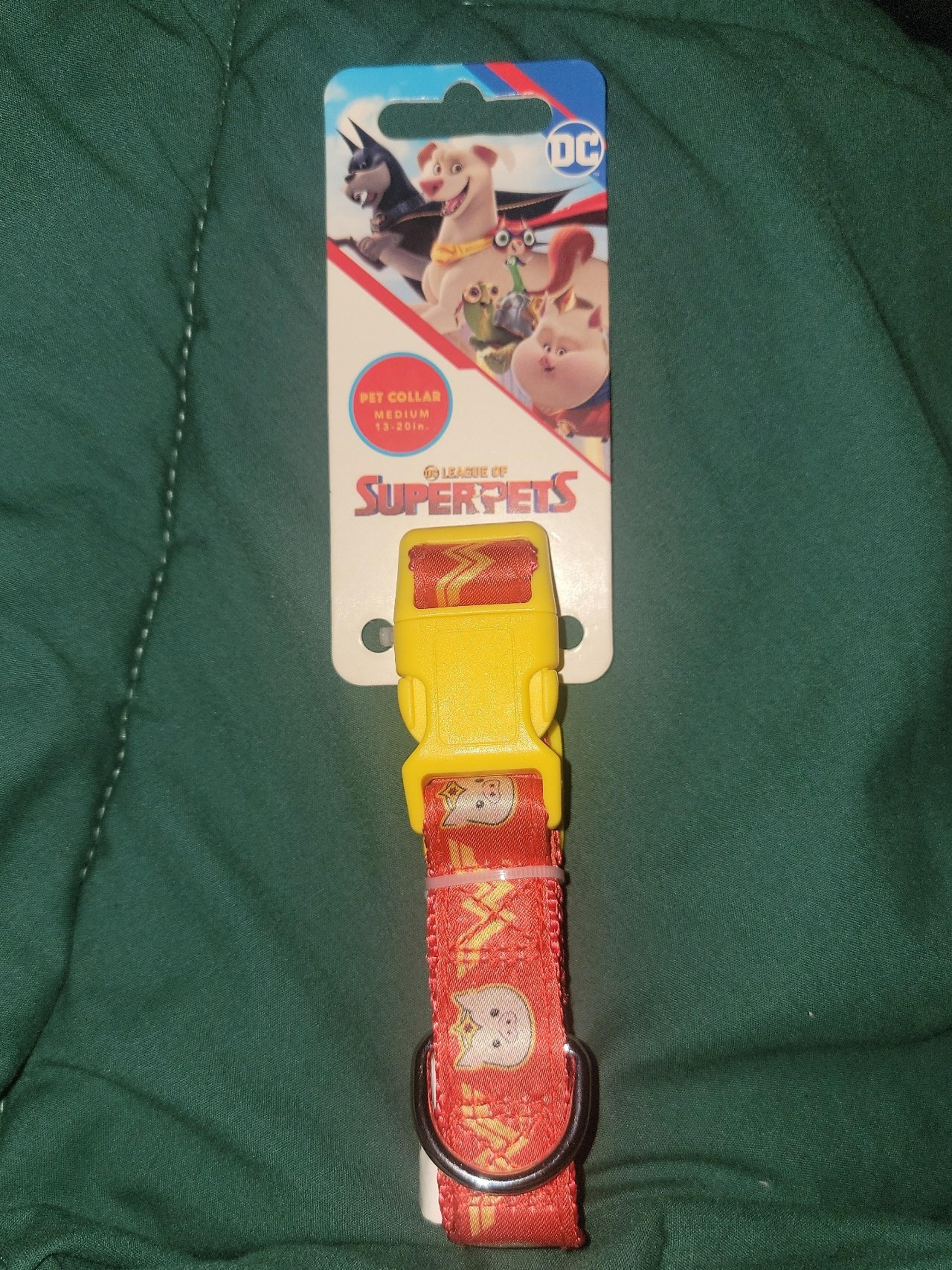 League of Super-Pets Krypto Superman Dog Collar, medium Officially Licensed DC
