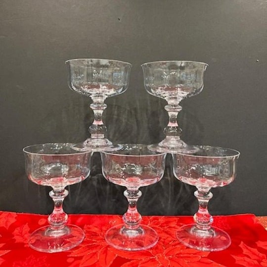 French Countryside Champage/Tall Sherbet Glasses by Mikasa
