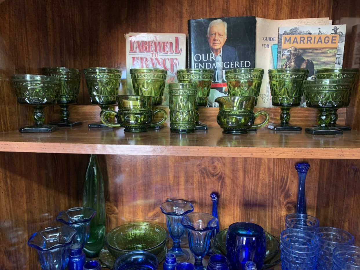 Vintage Indiana Green goblet set