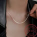 New 925 Sterling Silver Snake Bone Silver Necklace