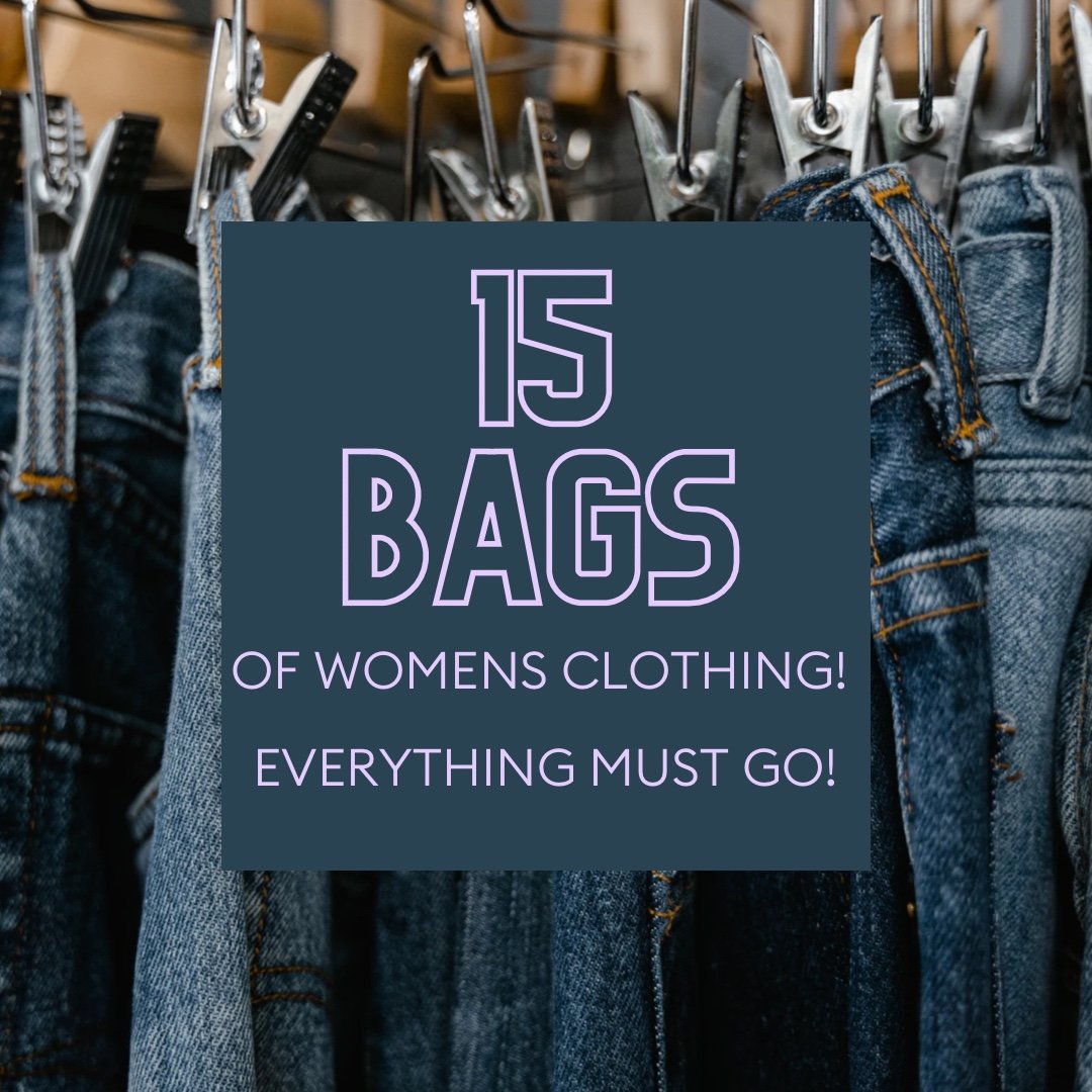 Bundle of 15 Bags of Womens Clothing/Shoes/Purses