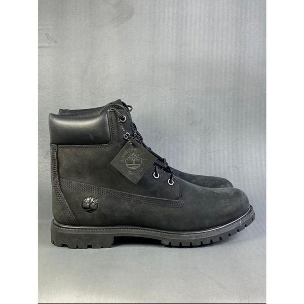 Timberland Women's Premium 6-Inch Waterproof Boots Black Nubuck size 11